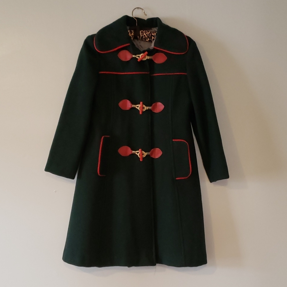 Vintage Hunter Green Pea Coat